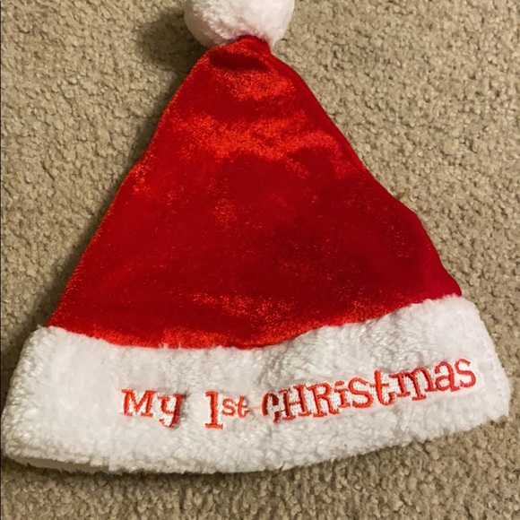 Christmas hat and bib - Picture 2 of 3